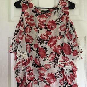 Floral Cold Shoulder Blouse